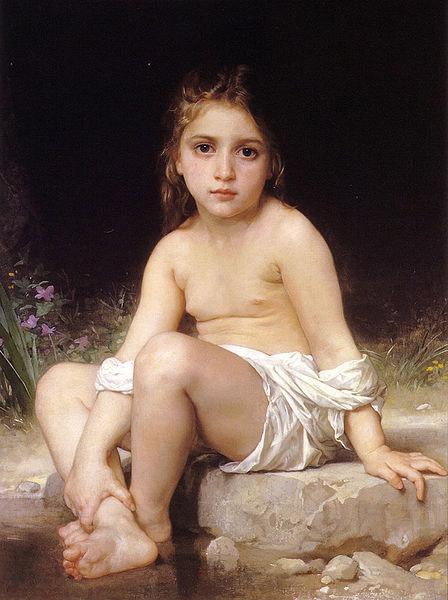 Adolphe William Bouguereau Child at Bath China oil painting art